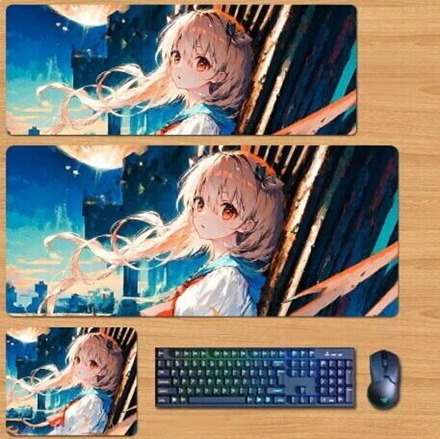 Main image of ATRI -My Dear Moments Skin mouse pad Extended Gaming Mouse Pad with Stitched Edges, Large Mouse pad with Non-Slip Rubber Base for Work & Gaming, Office & Home 300/250mm