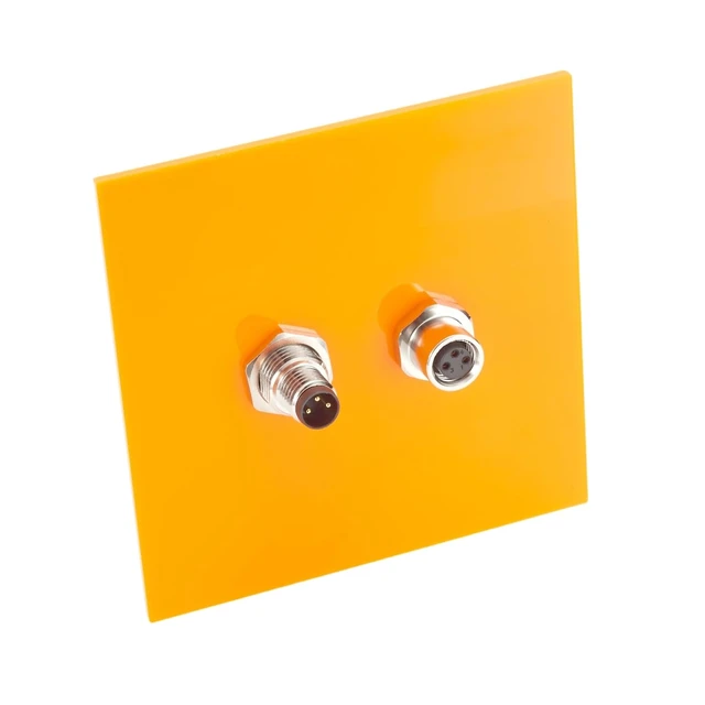 Alt view image 5 of 6 - M8 A-Code 3 Pin Male to Female Bulkhead Connector Straight Industrial Sensor Circular Connector IP67 Shielded Feedthrough Panel Mount Socket Receptacle For Control Cabinet I/O System Automation (2PCS)