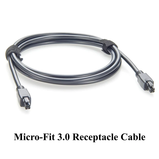Alt view image 6 of 7 - 43025-0400 Micro-Fit 3.0 Receptacle Cable Assembly Dual Row 4Pin Micro-Fit 3.0 Female to Female Power and Signal Cable Compatible with 2451320420 (1PC, 2M/6.6FT) 5PCS