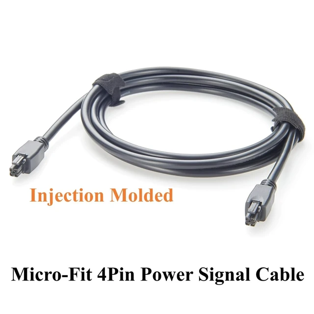 Alt view image 4 of 7 - 43025-0400 Micro-Fit 3.0 Receptacle Cable Assembly Dual Row 4Pin Micro-Fit 3.0 Female to Female Power and Signal Cable Compatible with 2451320420 (1PC, 2M/6.6FT) 5PCS