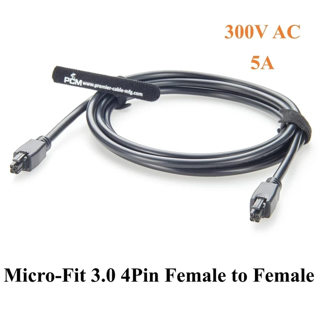 Alt view image 5 of 7 - 43025-0400 Micro-Fit 3.0 Receptacle Cable Assembly Dual Row 4Pin Micro-Fit 3.0 Female to Female Power and Signal Cable Compatible with 2451320420 (1PC, 2M/6.6FT) 5PCS