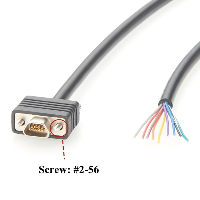 Alt view image 4 of 6 - Micro DB9 Female to Open Free End Cable Micro-D 9 Pin Serial Pigtail Cable Compatible with 834219044 (1.6M)