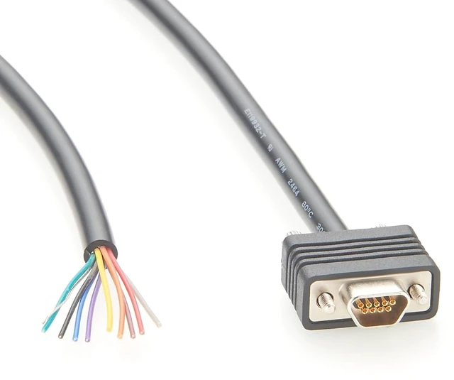 Main image of Micro DB9 Female to Open Free End Cable Micro-D 9 Pin Serial Pigtail Cable Compatible with 834219044 (1.6M)
