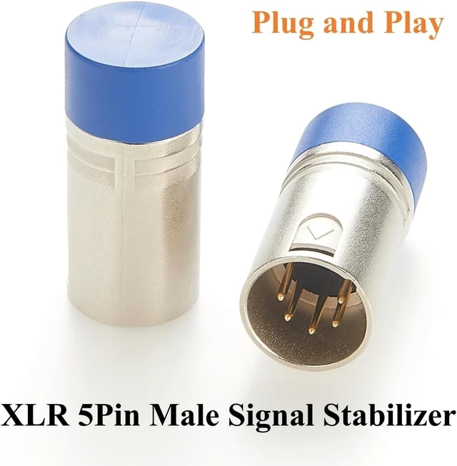 Alt view image 2 of 5 - 5Pin XLR DMX512 Terminator 120 Ohm DMX512 End of Line Termination Resistor XLR Male Plug Signal Stabilizer Lighting Accessories for LED Wash, DJ Light Bars, DJ Control Console (5Pin)