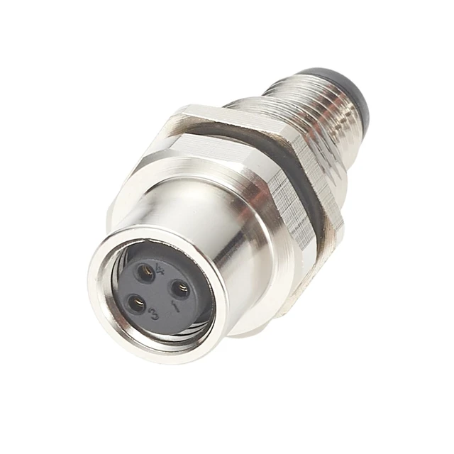 Alt view image 6 of 6 - M8 A-Code 3 Pin Male to Female Bulkhead Connector Straight Industrial Sensor Circular Connector IP67 Shielded Feedthrough Panel Mount Socket Receptacle For Control Cabinet I/O System Automation (2PCS)