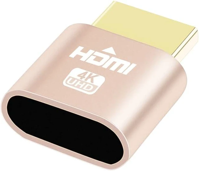 Alt view image 4 of 7 - 4K HDMI Dummy Plug Display Emulator Headless Ghost Adapter Compatible with Windows Mac OSX Linux Support 4kx2k 2160P 1080p for Computer Desktop (fit-Headless, 1 Pack)
