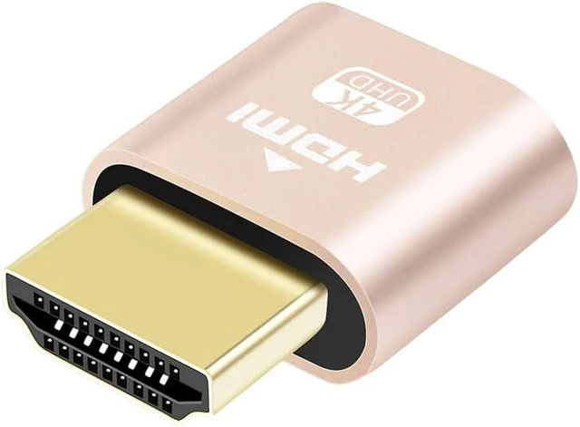 Main image of 4K HDMI Dummy Plug Display Emulator Headless Ghost Adapter Compatible with Windows Mac OSX Linux Support 4kx2k 2160P 1080p for Computer Desktop (fit-Headless, 1 Pack)
