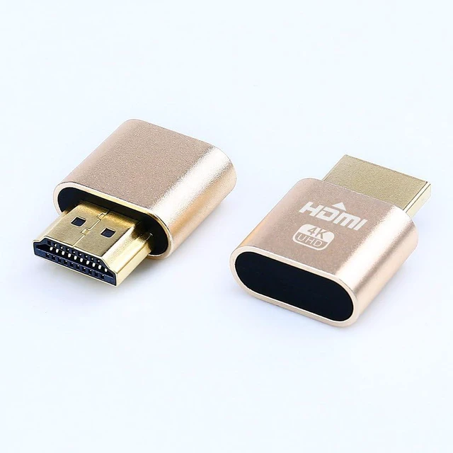 Alt view image 7 of 7 - 4K HDMI Dummy Plug Display Emulator Headless Ghost Adapter Compatible with Windows Mac OSX Linux Support 4kx2k 2160P 1080p for Computer Desktop (fit-Headless, 1 Pack)