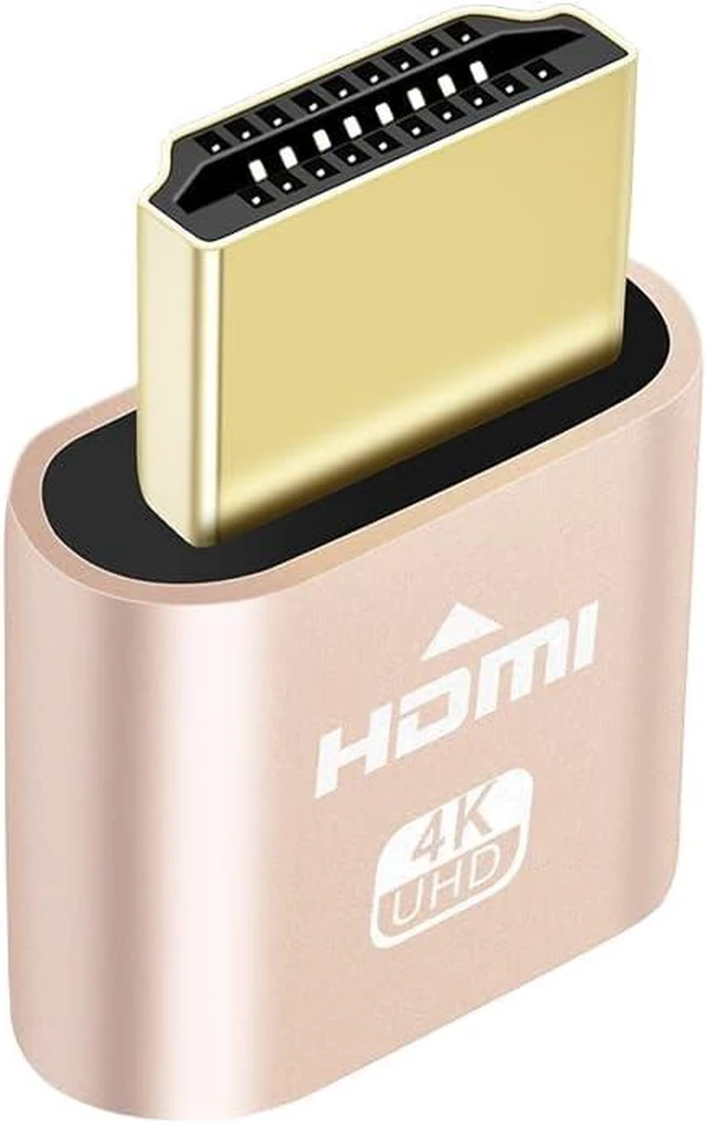 Alt view image 6 of 7 - 4K HDMI Dummy Plug Display Emulator Headless Ghost Adapter Compatible with Windows Mac OSX Linux Support 4kx2k 2160P 1080p for Computer Desktop (fit-Headless, 1 Pack)