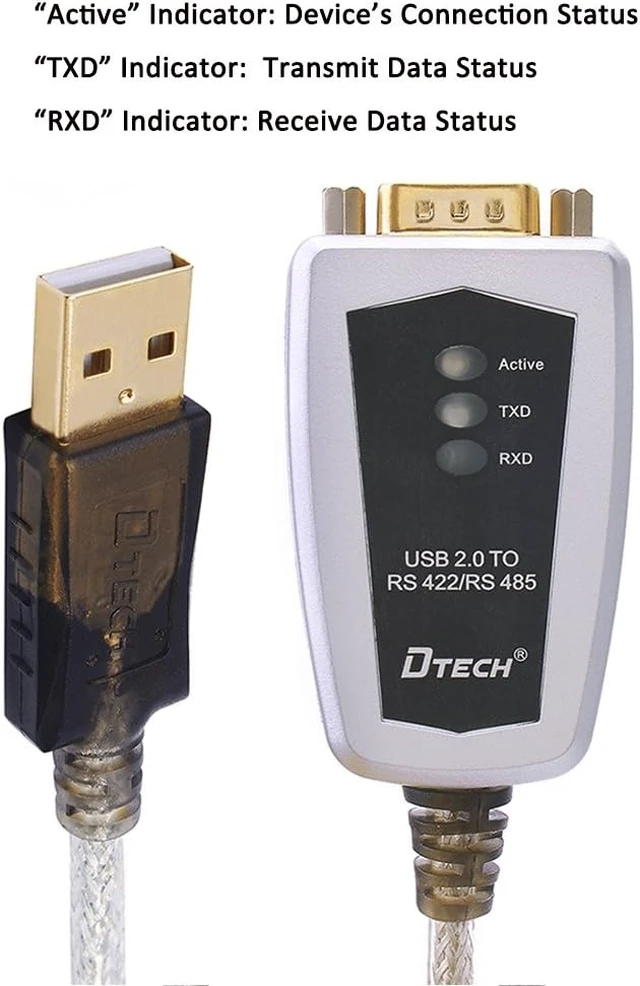Alt view image 5 of 7 - USB to RS422 RS485 Serial Port Converter Adapter Cable with FTDI Chip Supports Windows 11 10 8 7 XP Mac -1.5 Feet