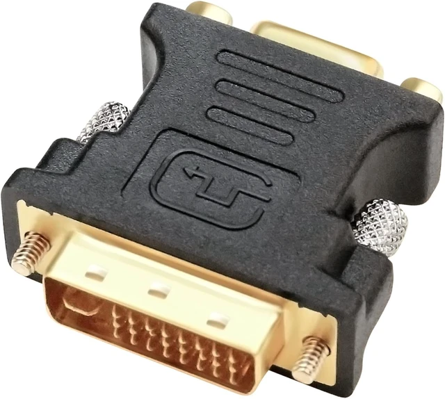 Alt view image 5 of 7 - DVI to VGA Adapter DVI-D Male to VGA Female Converter 1080P Video Connector 24+1 Pin for Monitor Computer Projector