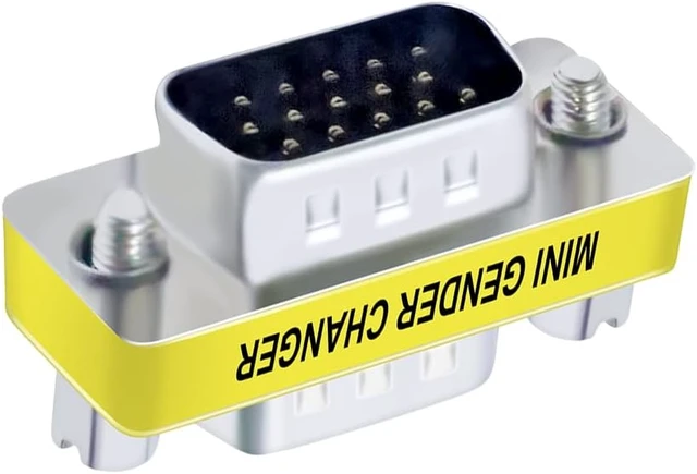 Alt view image 7 of 7 - 3-Pack VGA Connector Female to Female Gender Changer Male to Female Adapter, Male to Male Coupler