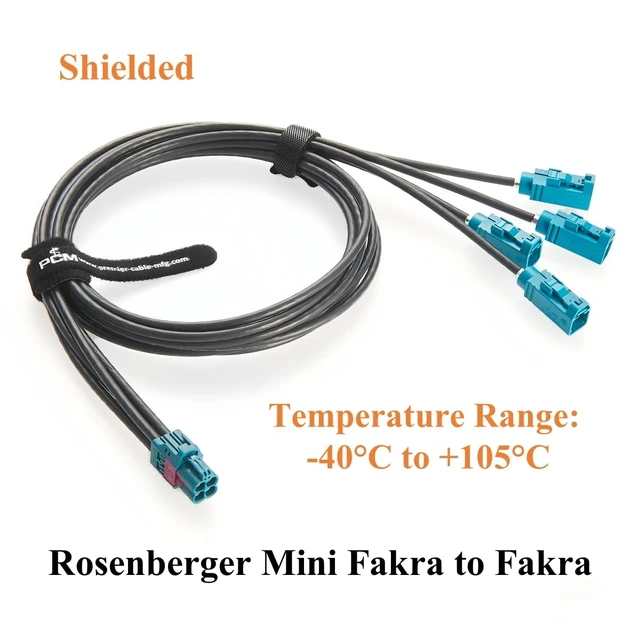 Alt view image 3 of 7 - Rosenberger Quad HFM Mini FAKRA Z Code Female to Fakra Female Four Ports Automotive RF Coaxial Cable 4-in-1 AMK12D-1M4Z5-Z to 59Z113-000-Z GMSL FPD-Link Camera Vehicle LVDS Data Cable (1M/3.28FT)