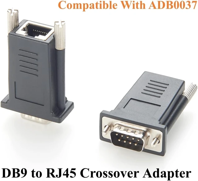 Alt view image 3 of 7 - RJ45 to DB9 Male Crossover Serial Adapter Compatible with ADB0037 RS232 Console Converter for Servers, Routers (DB9 Male) DB9 Female