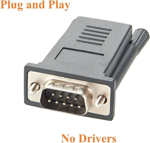 Alt view image 7 of 7 - RJ45 to DB9 Male Crossover Serial Adapter Compatible with ADB0037 RS232 Console Converter for Servers, Routers (DB9 Male) DB9 Female