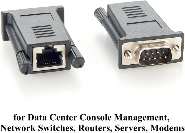 Alt view image 5 of 7 - RJ45 to DB9 Male Crossover Serial Adapter Compatible with ADB0037 RS232 Console Converter for Servers, Routers (DB9 Male) DB9 Female