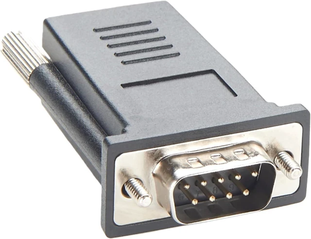 Main image of RJ45 to DB9 Male Crossover Serial Adapter Compatible with ADB0037 RS232 Console Converter for Servers, Routers (DB9 Male) DB9 Female