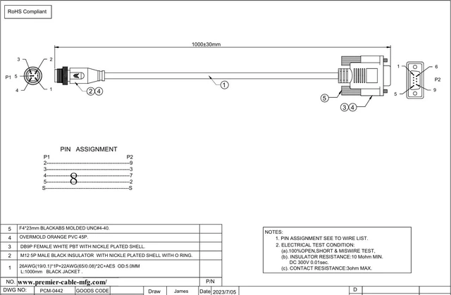 Alt view image 5 of 6 - M12 A Code 5Pin Male to DB9 Female CAN Bus Data Logger Cable IP67 NMEA2000 M12 to D-Sub 9Pin RS232 Converter Serial Cable for CANOpen DeviceNet(1M/3.28FT)