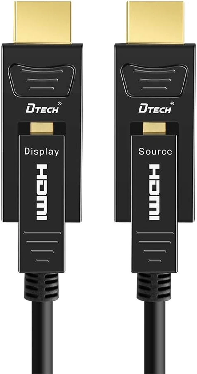 Alt view image 4 of 6 - 25 Feet Fiber Optic HDMI Cable 4K 60Hz YUV 444 18Gbps Ultra HD with Dual Connector Micro to Standard HDMI Cord for TV Projector Computer Monitor (8 Meters)
