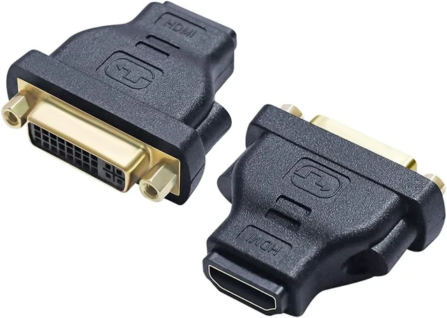 Alt view image 5 of 7 - DVI Female to HDMI Female Adapter HDMI to DVI-I Converter Bi-Directional 24+5 Port 4K 1080p Video for Computer Monitor PC TV Box Home Cinema Display