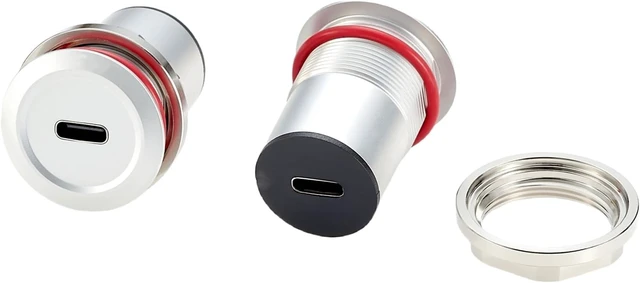 Alt view image 6 of 6 - 10Gbps USB C to USB C Flush Panel Mount Adapter Type C 3.1 Female to Female Threaded Fixed Mount Coupler Converter Straight Pass Through Bulkhead Socket for Car RV Boat Dashboard (1PCS)