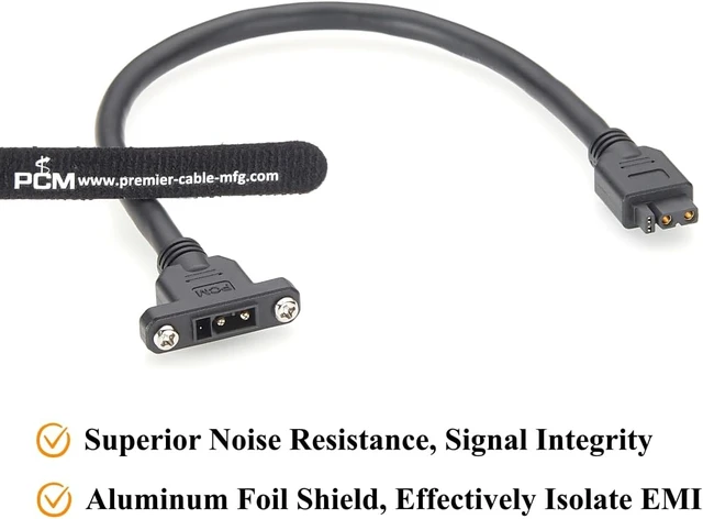 Alt view image 7 of 7 - XT30 2+2 CAN Bus Extension Cable Screw Panel Mount Male to Female Shielded Power & Data Cable for CAN Network, 3D Printer, Robotics, Control Panels, Embedded Systems (0.3M/0.98FT)