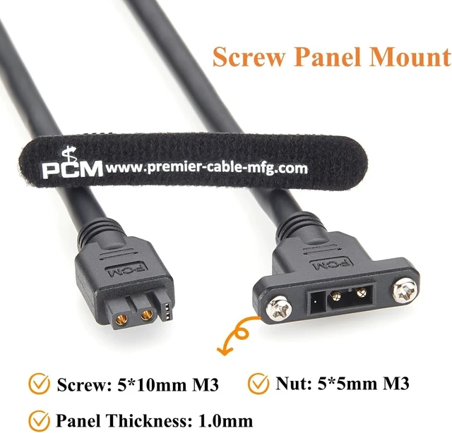 Alt view image 5 of 7 - XT30 2+2 CAN Bus Extension Cable Screw Panel Mount Male to Female Shielded Power & Data Cable for CAN Network, 3D Printer, Robotics, Control Panels, Embedded Systems (0.3M/0.98FT)