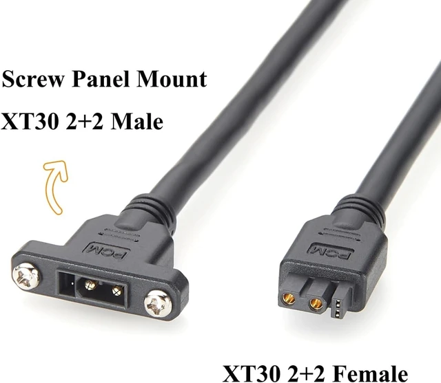 Alt view image 6 of 7 - XT30 2+2 CAN Bus Extension Cable Screw Panel Mount Male to Female Shielded Power & Data Cable for CAN Network, 3D Printer, Robotics, Control Panels, Embedded Systems (0.3M/0.98FT)