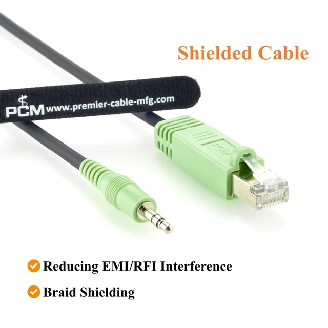 Alt view image 5 of 6 - RJ45 Male to 3.5mm 1/8'' TRS Stereo Audio Cable for Sound Boards (1.8M/6FT)