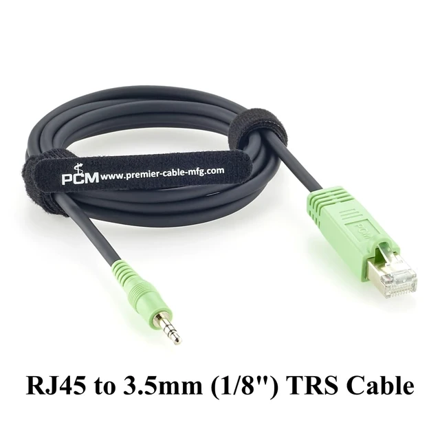 Alt view image 3 of 6 - RJ45 Male to 3.5mm 1/8'' TRS Stereo Audio Cable for Sound Boards (1.8M/6FT)