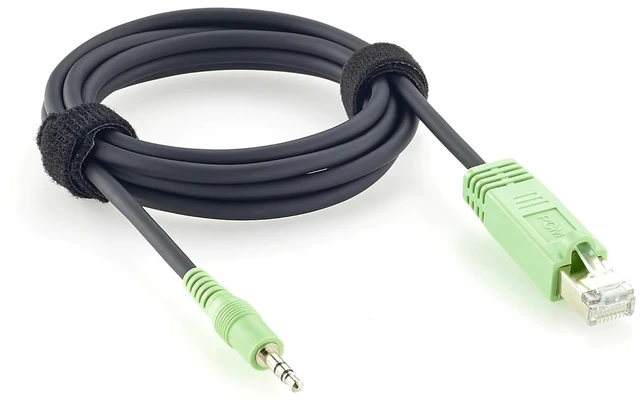 Main image of RJ45 Male to 3.5mm 1/8'' TRS Stereo Audio Cable for Sound Boards (1.8M/6FT)