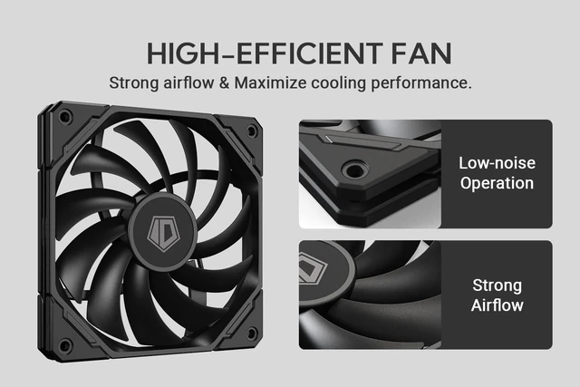 Alt view image 3 of 7 - ID-COOLING IS-67-XT Black 67mm Low Profile CPU Cooler, 6 Heatpipes
120×15mm slim fan, supports Intel LGA1851/1700/1200/115X and AMD AM5/AM4, ideal for HTPC, ITX and SFF builds.