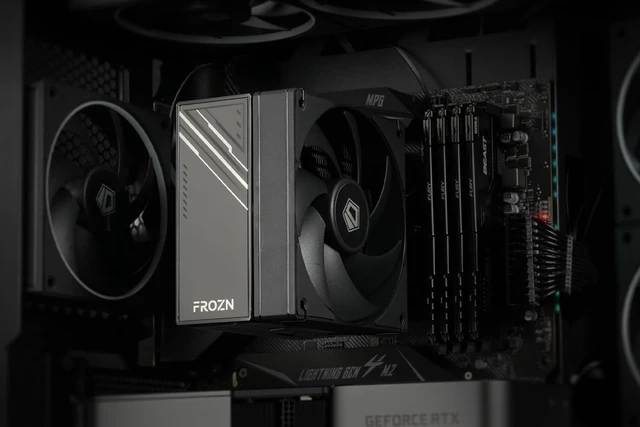 Alt view image 3 of 6 - ID-COOLING FROZN A410 Black CPU Cooler, 220W TDP, 152mm Height
4×6mm heat pipes, 120mm FDB fan, supports Intel LGA1851/1700/1200/115X and AMD AM5/AM4.
Visit the ID-COOLING Store
