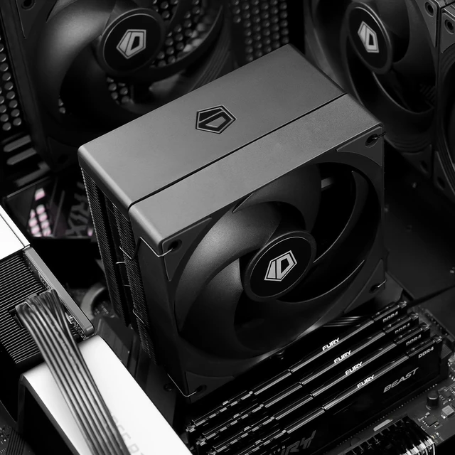 Alt view image 3 of 7 - ID-COOLING SE-214-XT V2 Plus CPU Air Cooler, Full Memory Clearance, 220W
Intel LGA1851/1700/1200/115X & AMD AM5/AM4, Universal Mount, Full Memory Clearance, 4 Heat Pipes, Low Noise 27.2dB(A)
