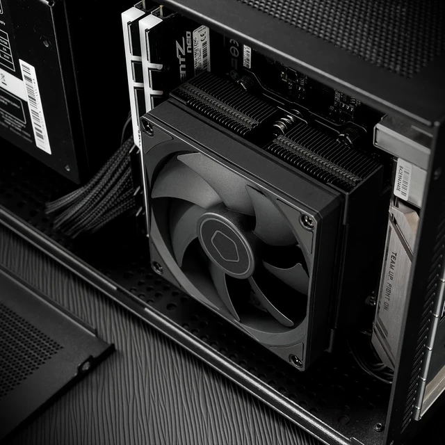 Alt view image 4 of 7 - ID-COOLING IS-53-XT Black 53mm Low Profile CPU Cooler, 4 Heatpipes, 120W
ITX CPU Cooler, 92mm Slim Fan, Compact Cooler for SFF and Mini-ITX PC, Support Intel LGA1851/1700/1200/115X and AMD AM5/AM4