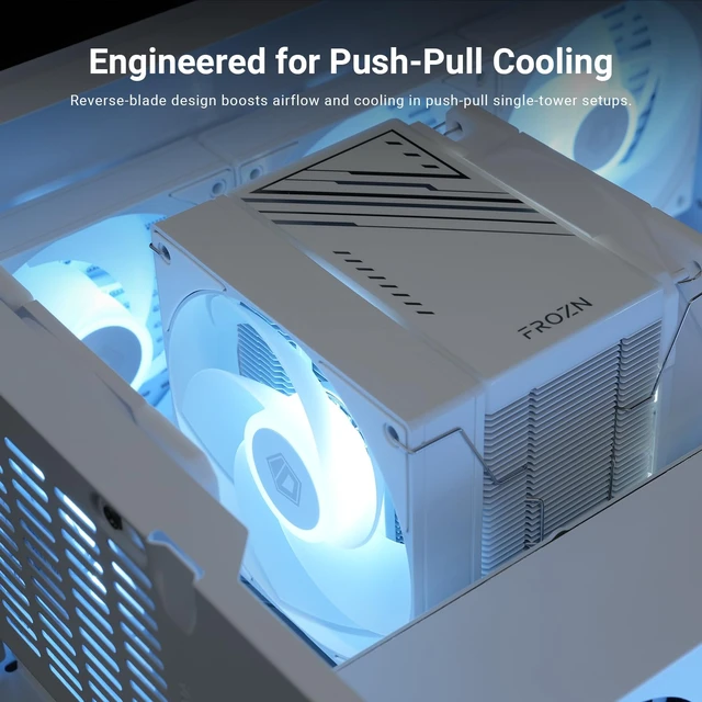 Alt view image 5 of 7 - ID-COOLING AS-120-ARGB-WR 120mm Case Fan Reverse Airflow 28.3dB(A) Max.
ARGB Reverse Blade PC | 120x120x25mm | Quiet Operation | AS-120-ARGB-KR