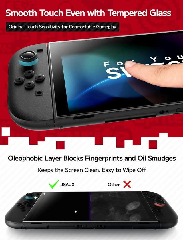 Alt view image 4 of 7 - JSAUX 2-Pack Anti Glare Screen Protector for Nintendo Switch 2
with Guide Frame, Easy to Install, Matte Finish, Full-Screen Coverage, 9H Glass, Anti-Fingerprint, Scratch Resistant High Definition