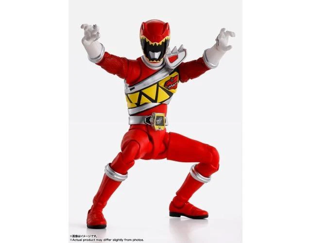 Alt view image 3 of 7 - Japan S.H.Figuarts Kyoryu Red Power Rangers Complete Figure