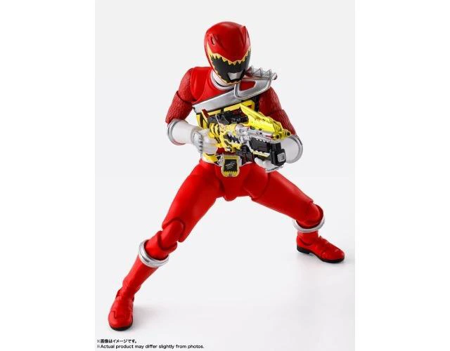 Alt view image 7 of 7 - Japan S.H.Figuarts Kyoryu Red Power Rangers Complete Figure