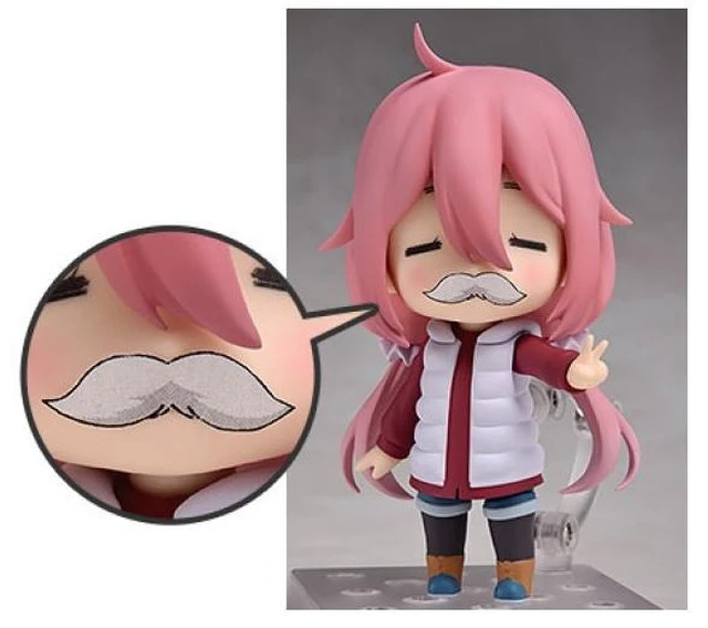 Main image of Nendoroid Nadeshiko Kagamihara (Re-run) w/ Beard Sticker (Laid-Back Camp)