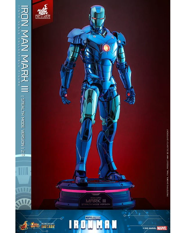 Alt view image 3 of 6 - Movie Masterpiece DIECAST Iron Man Mark 3 (Stealth Mode/2.0 Ver.)