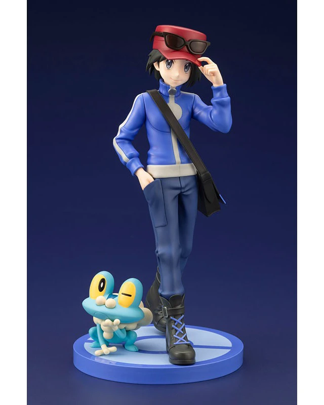 Alt view image 2 of 6 - ARTFX J Calem with Froakie 1/8 Complete Figure (Pokémon)