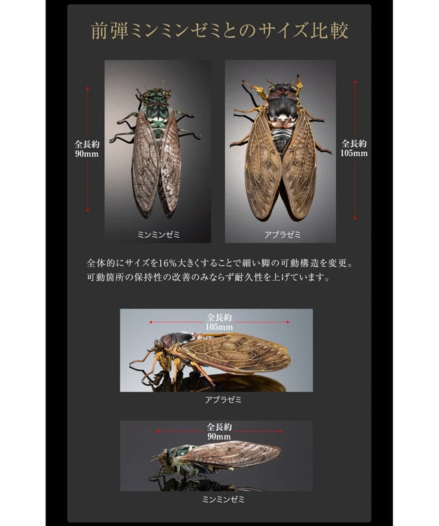 Alt view image 3 of 7 - Japan Ikimono Daizukan Advance Cicada 02 Complete Set of 3
