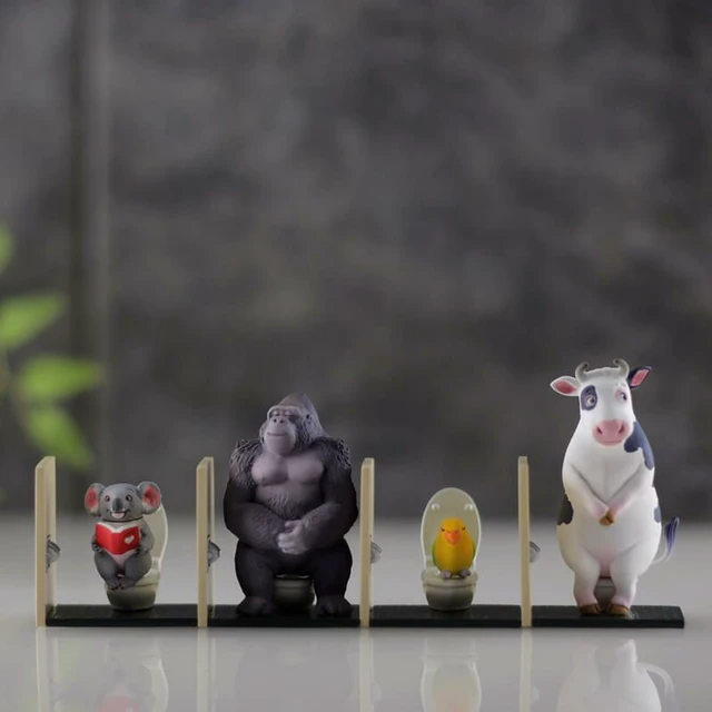 Alt view image 2 of 7 - miniQ Kunio Sato's Animals: Toilet Time 2 (6-Pack Box)