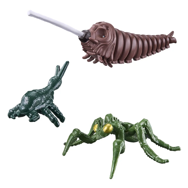 Alt view image 2 of 3 - Godzi-Verse Mothra (1992) Larva, Kamacuras (2004) & Shockirus Set