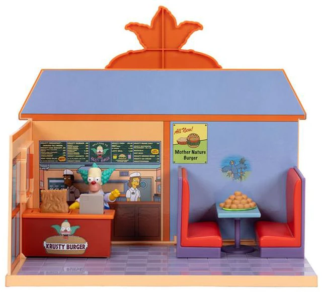 Alt view image 3 of 6 - The Simpsons 2.5-inch Figure/Diorama Krusty Burger (Jakks Pacific)
