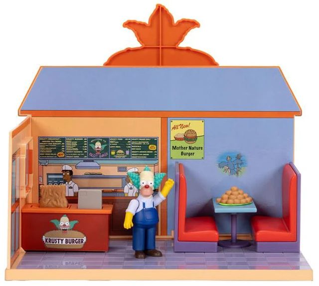 Alt view image 2 of 6 - The Simpsons 2.5-inch Figure/Diorama Krusty Burger (Jakks Pacific)