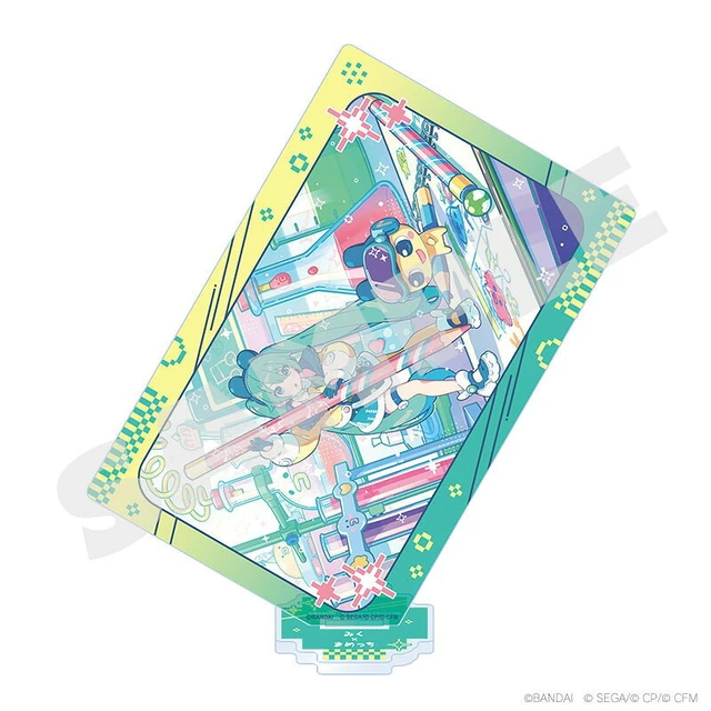 Alt view image 2 of 2 - Japan Hatsune Miku x Mametchi 2 Card Acrylic Stand: Colorful Stage x Tamagotchi