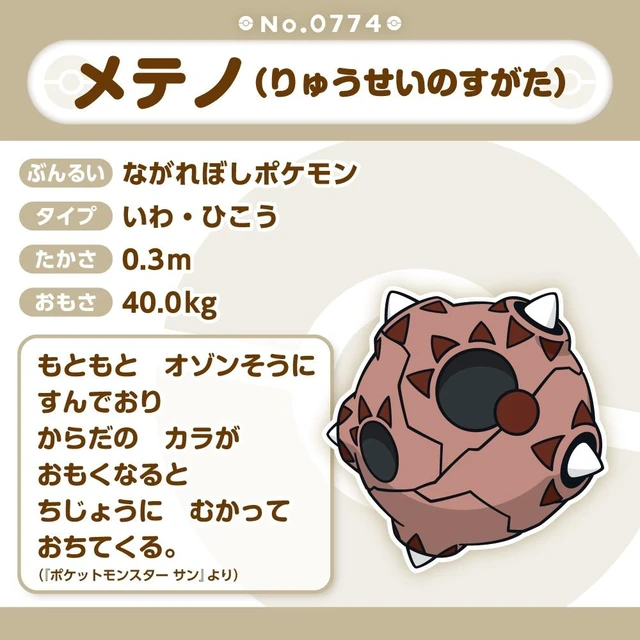Alt view image 5 of 5 - Japan Pokémon fit Minior (Meteor Form) Plush