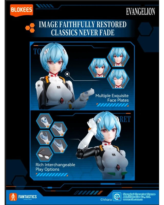 Alt view image 3 of 3 - Rei Ayanami (Plugsuit) - Evangelion Fantastics Series (BLOKEES)